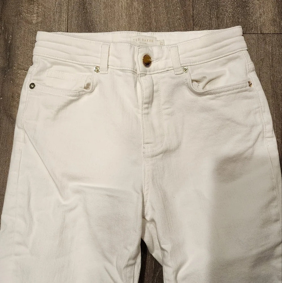 Ted Baker Laycena White Skinny Jean with Crochet Detail - Picture 4 of 6